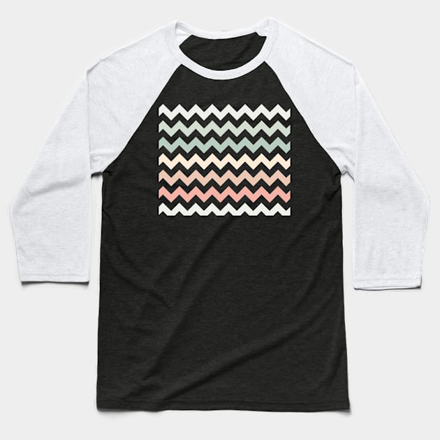 Chevron pattern - Pale and pastel Baseball T-Shirt by MeowOrNever